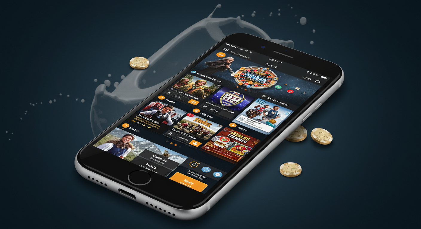 Apollo Games na mobilním telefonu
