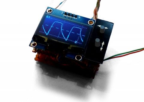 Arduino osciloskop velikosti krabičky od sirek