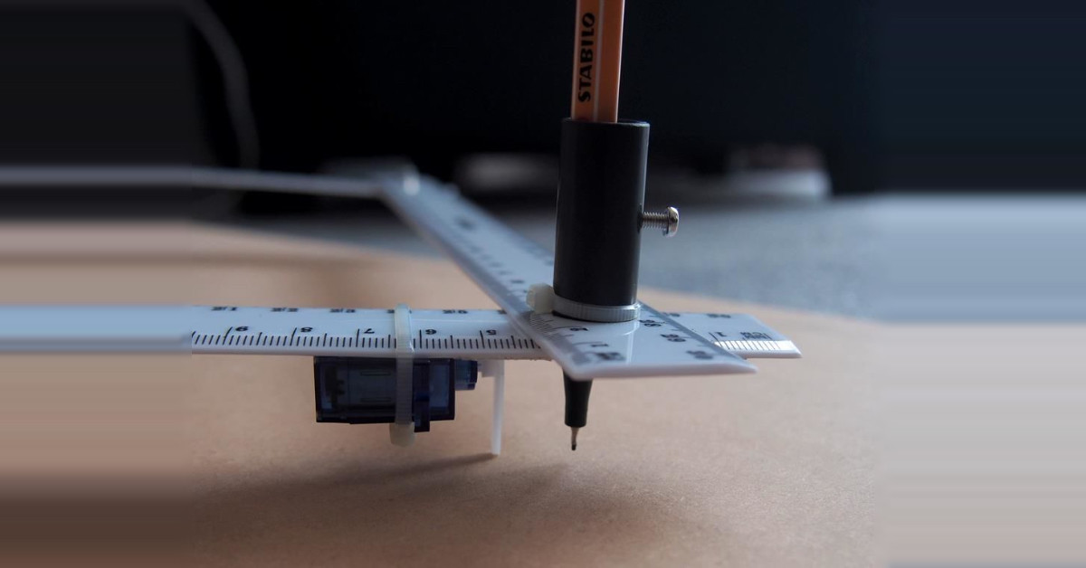 Arduino plotter z pravítek