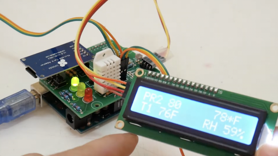 Arduino datalogger teploty a vlhkosti