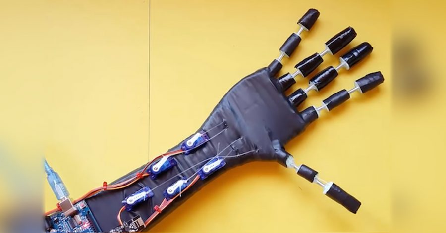 Arduino humanoidní ruka
