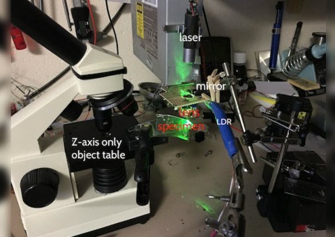 Arduino DIY laserový skenovací mikroskop