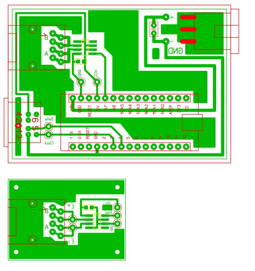 Arduino a PS/2 klávesnice - PCB