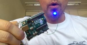 Arduin LED svička - sfouknutí
