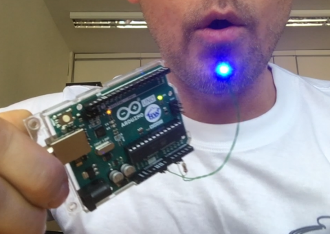 Arduin LED svička - sfouknutí