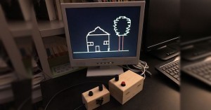Arduino VGA kreslení Etch-a-sketch