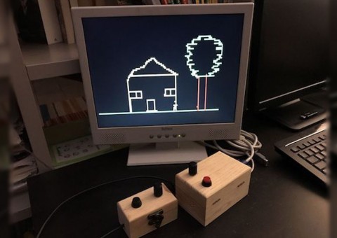 Arduino VGA kreslení Etch-a-sketch