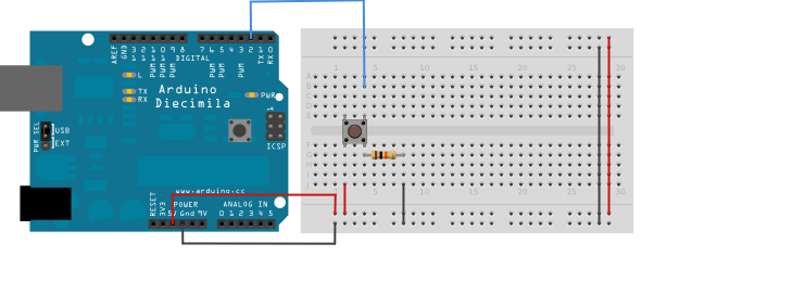 Zapojení tlačítka - Arduino