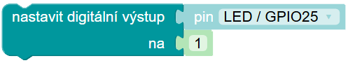 ESP IDE blok digitální výstup