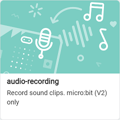 Makecode rozšíření pro nahrávání a přehrávání zvuku