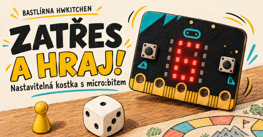 Nastavitelná hrací kostka s microbitem
