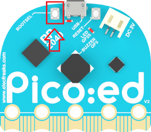 Pico:ed V2 tlačítko BOOTSEL