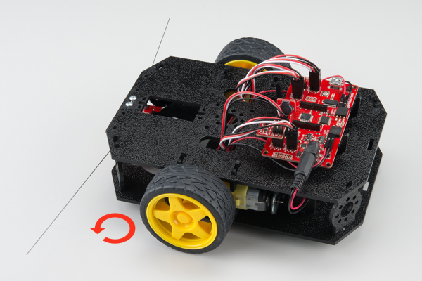 Arduino Robot Redbot Otáčení jedním kolem