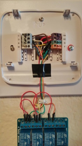 Detail zapojení chytrého termostatu
