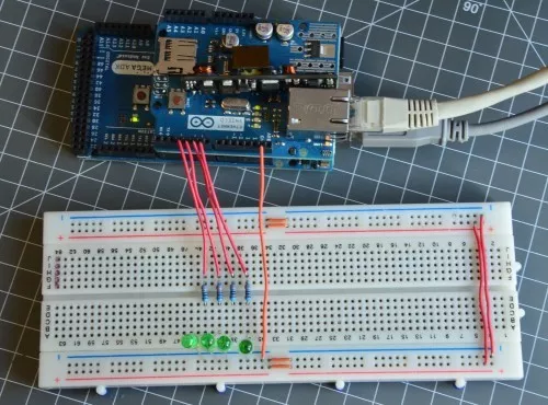 Ovládání LED diod přes Ethernet Shield