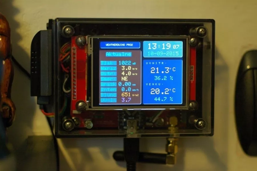 Arduino meteostanice WeatherDuino - Finální provedení displeje