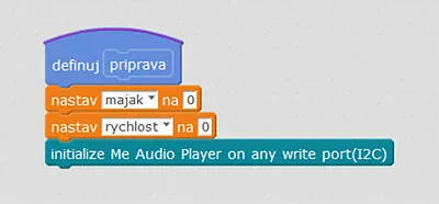 Příprava programu pro zvukový modul