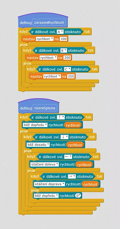 programové bloky pro zvukový modul