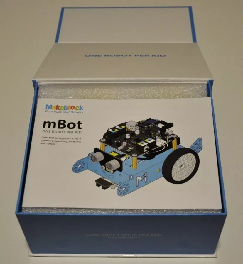 Otevřené balení robota mBot