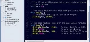 Mariamole alternativa k Arduino IDE, ukázka psaní kódu