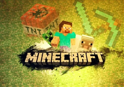 Screenshot z úvodní obrazovky hry Minecraft