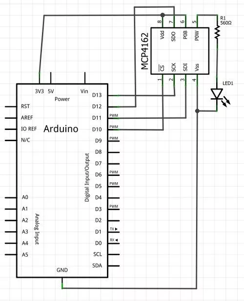 pcDuino-v2-MCP4162-SPI-demo-circuit