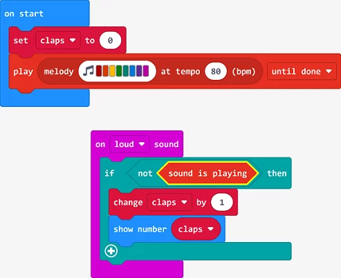 Přehrává se zvuk v MakeCode 2023