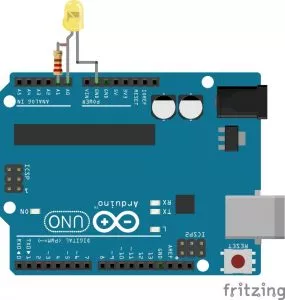 Připojení sfouknutelné LED k Arduinu