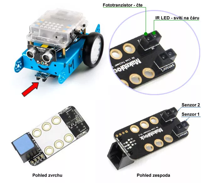 Snímač čáry pro mBota